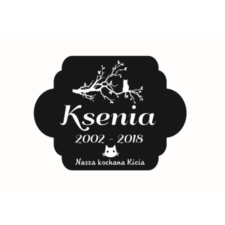 nagrobek dla zwierząt - tablica dla kota